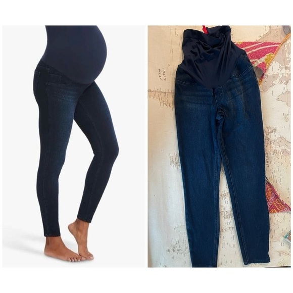 SPANX Denim - Spanx Maternity Skinny Jeans Dark Wash Size Small EUC